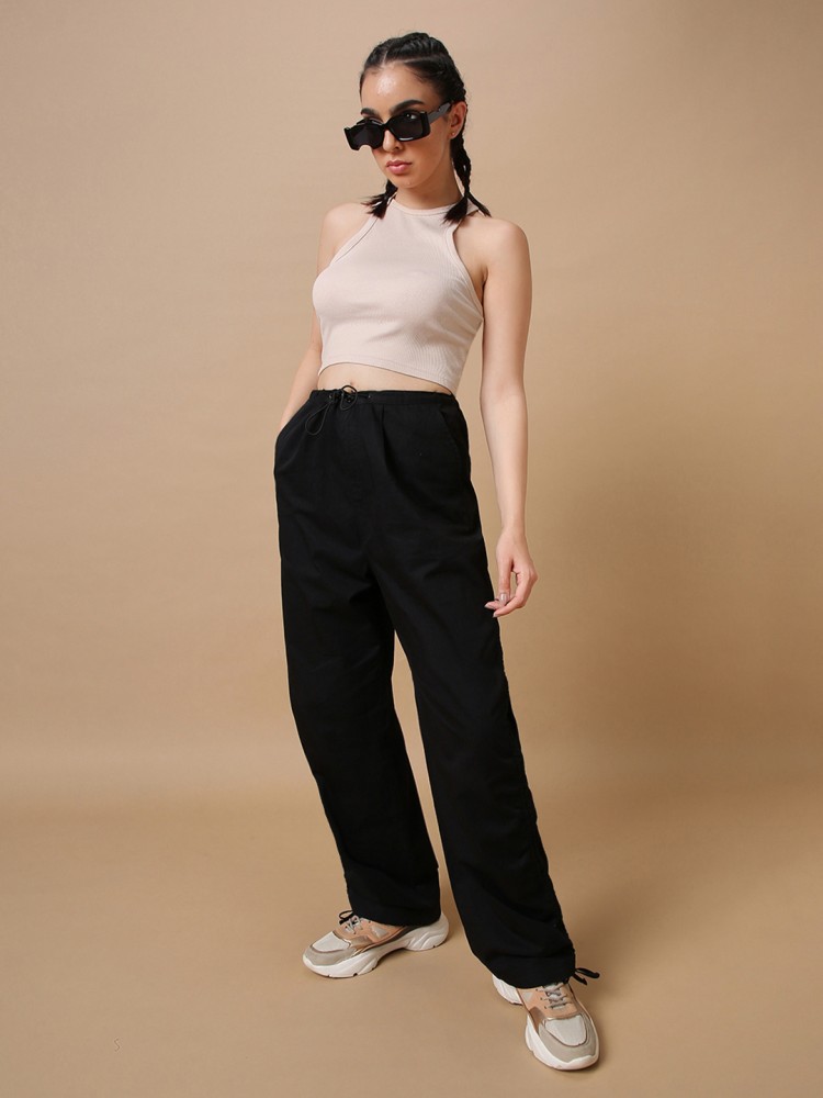 Buy Bewakoof Women's Black Oversized Joggers online