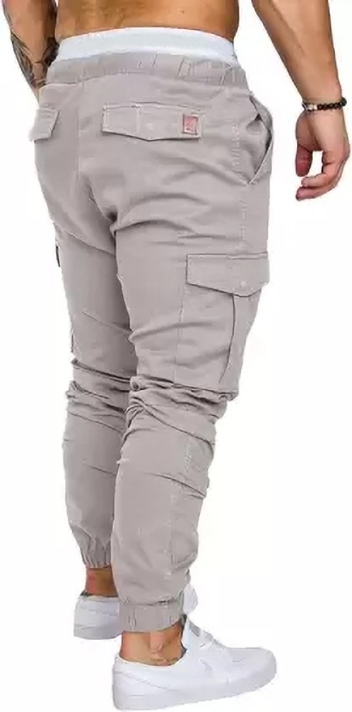 Buy SHOP FRENZY Regular Fit Cotton Mens Casual Cargo PantMid Rise Ankle  Length MultiPocket CargoesTrousers 26 Grey at Amazonin