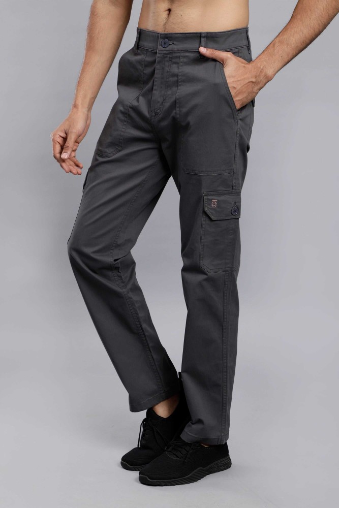 Men's Loose Fit Multiple Pocket Grey Denim Cargo Pant - Peplos Jeans –  Peplos Jeans