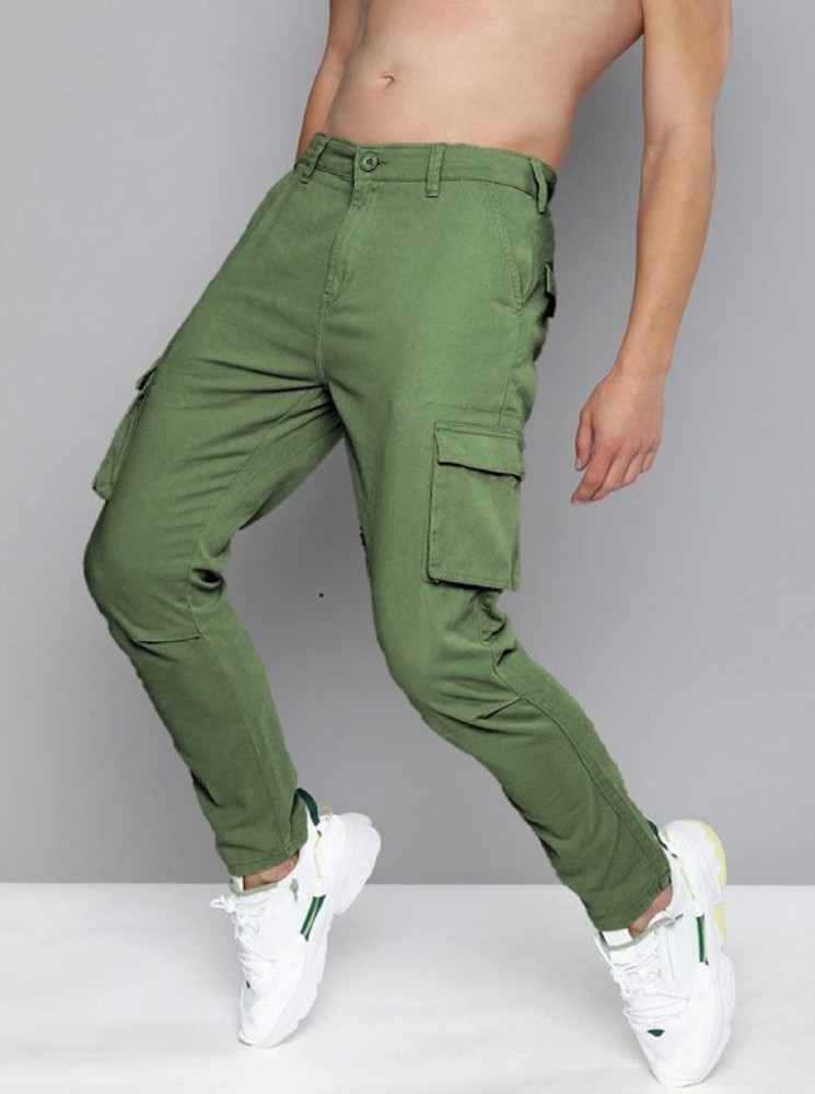 Crocodile Green Cargo Pants for Men