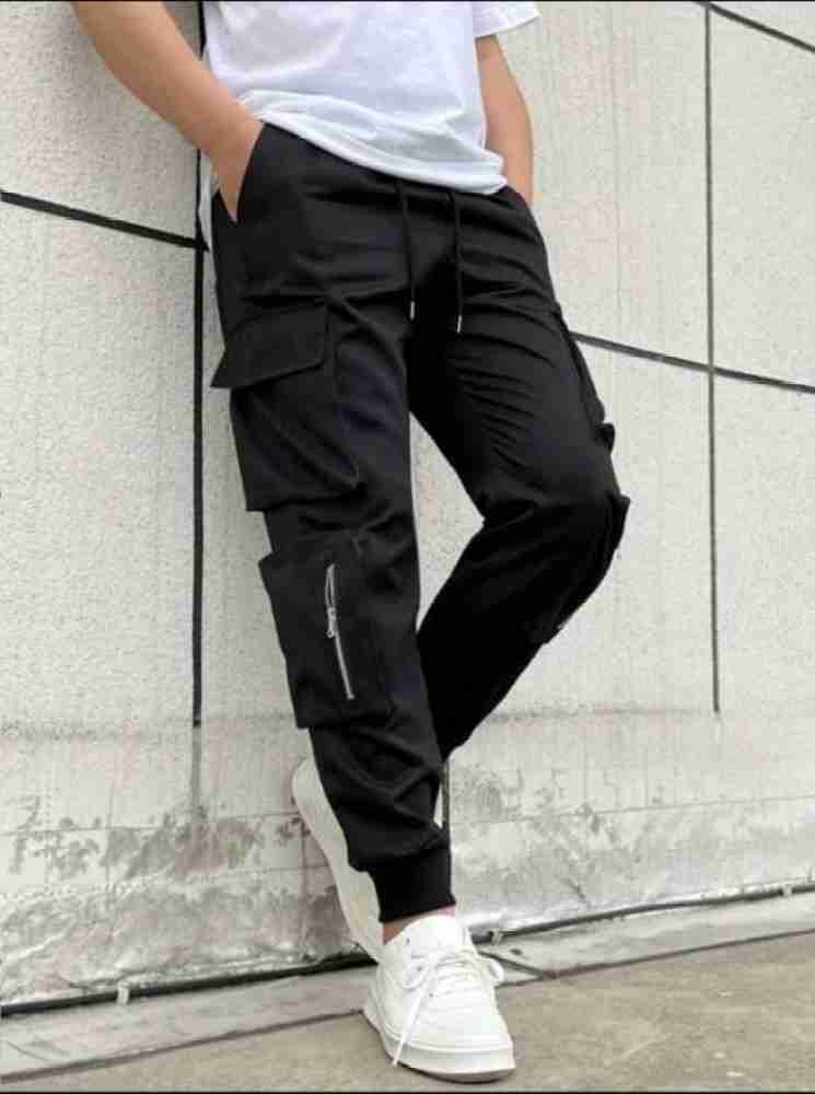 Plus Size Men's Drawstring Cargo Pants With Reflective Multi - Temu