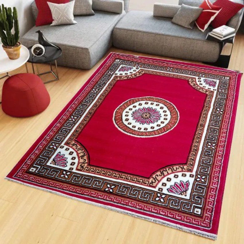SM Handloom CARPET Red Silk Carpet - Buy SM Handloom CARPET Red