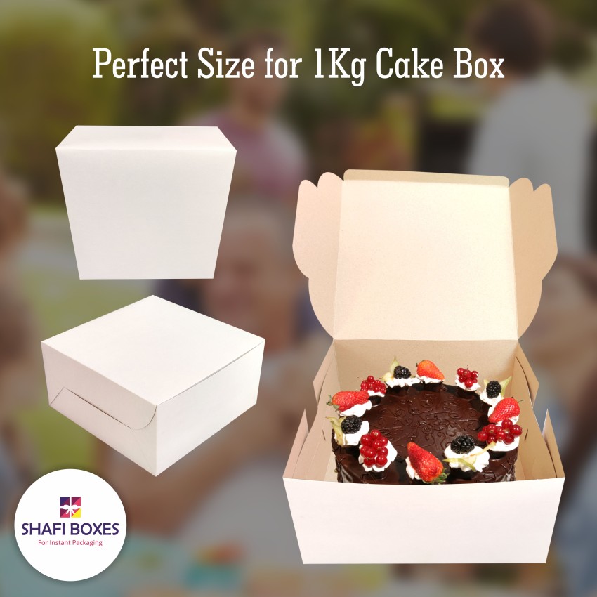 SHAFI Cake Box Paper 1 KG Cake Box (10x10x5), Chocolate Box, Brownie Box,  Mini Cake Box, Cake Box Packaging Box Price in India - Buy SHAFI Cake Box  Paper 1 KG Cake