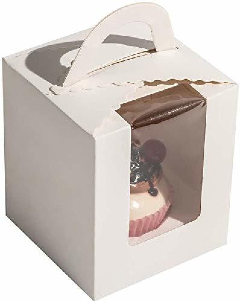 Merry Christmas with Snowflakes Red Yule Log Cake Box - 8