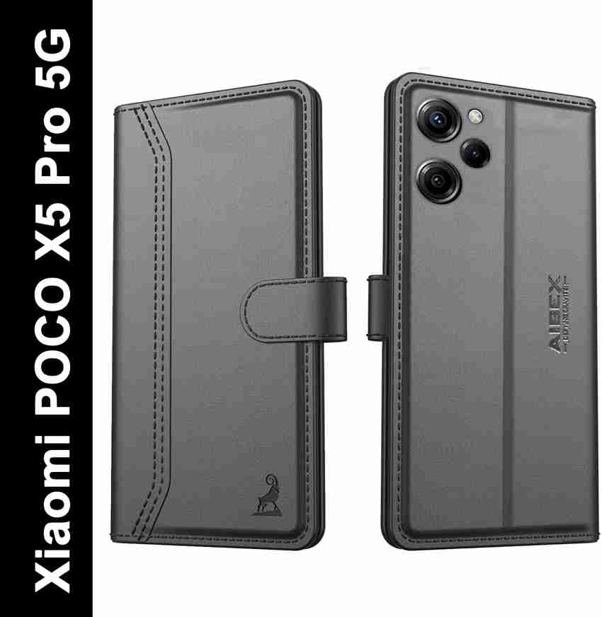 Funda COOL Flip Cover para Xiaomi Poco X5 Pro 5G Liso Negro