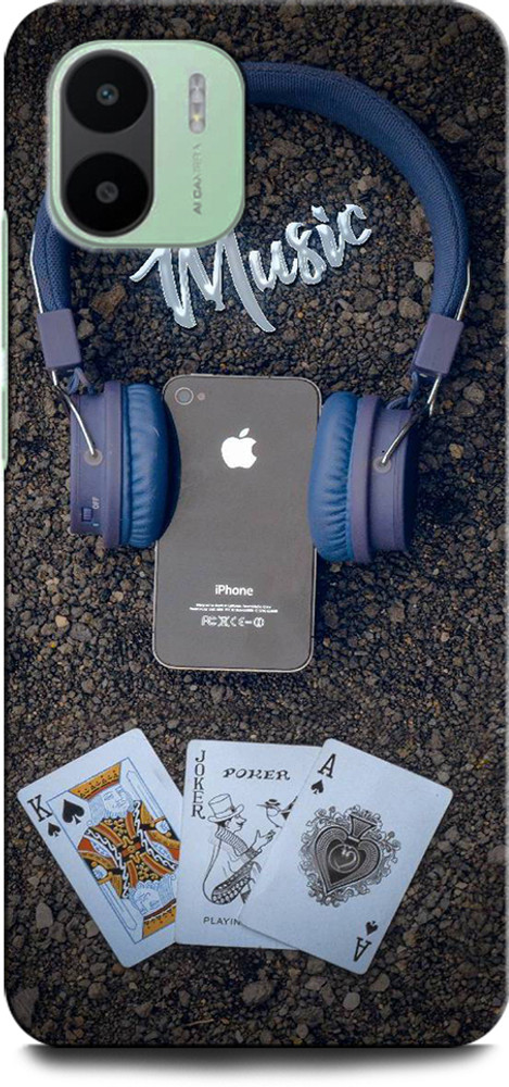 ORBIQE Back Cover for REDMI A2 MUSIC APPLE HEADPHONE CARD GAME CALL BREAK ORBIQE Flipkart