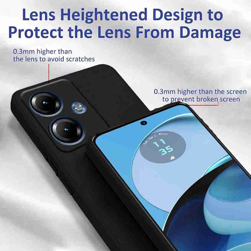 Casotec Back Cover for Motorola Moto G84 5G, Full Camera Protection, Liquid Silicon Case