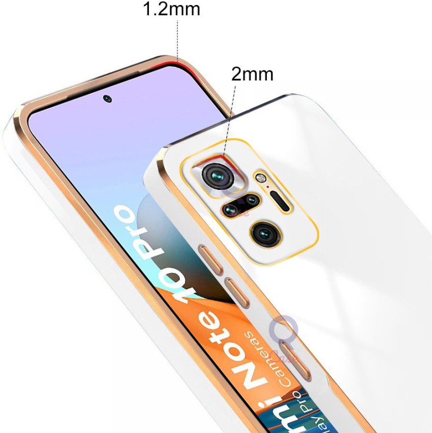 QCMM for Xiaomi Redmi Note 10 Pro/Redmi Note 10 Pro Max Case Slim Shock  Absorption Transparent TPU Soft Edge Bumper with Reinforced Corners  Multicolor