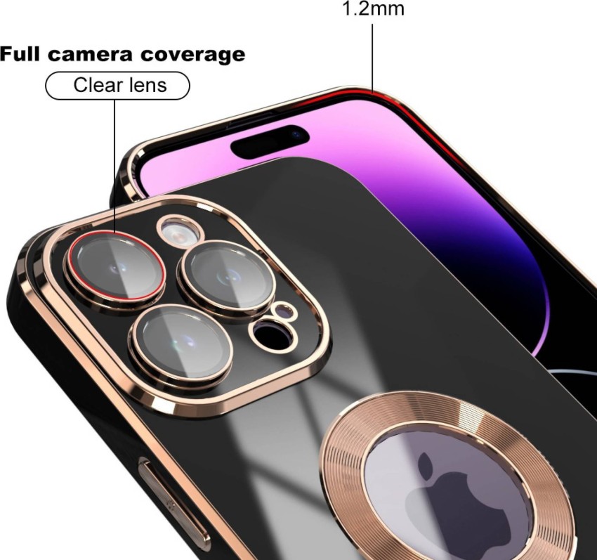 MIDOS Tpu Back Cover Ring Logo Cut For Magsafe Compatible For Iphone 11  Lens Protection Chrome Back Cover For Iphone 11 (Black) : :  Electronics