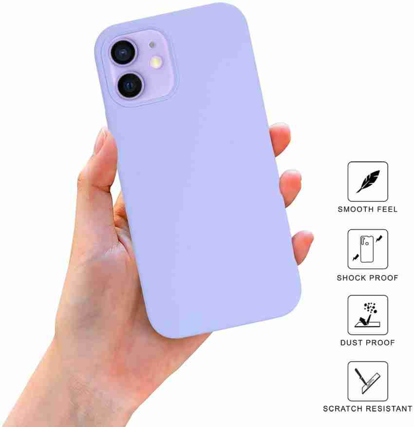 REALCASE Mobile Cover, Liquid Silicone Case Back Cover for Apple iPhone 12  | 12 Pro (S-Mint Green)