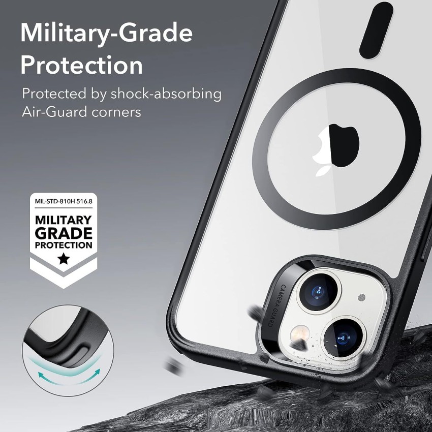 ESR Classic Hybrid Magnetic Case with HaloLock for iPhone 13 and iPhone 14, Magnetic MagSafe, Shockproof Shockproof Military-Grade Protection, Clear