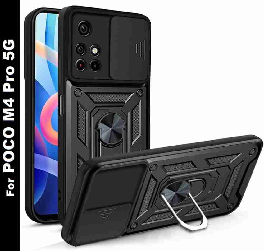 Buy UNILORD Poco M4 Pro 5G Black Plastic Holster Shockproof Camera  Protection Mobile Back Cover Case Online at Best Prices in India - JioMart.