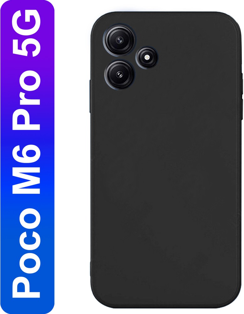 Knotyy Back Cover Case for Poco M6 Pro 5G, Matte Soft Silicon Flexible, Camera Bump Protection