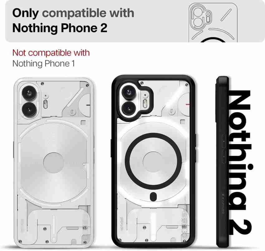 KAPAVER Back Cover Case for Nothing Phone 1 5G (TPU+PC) (Gray