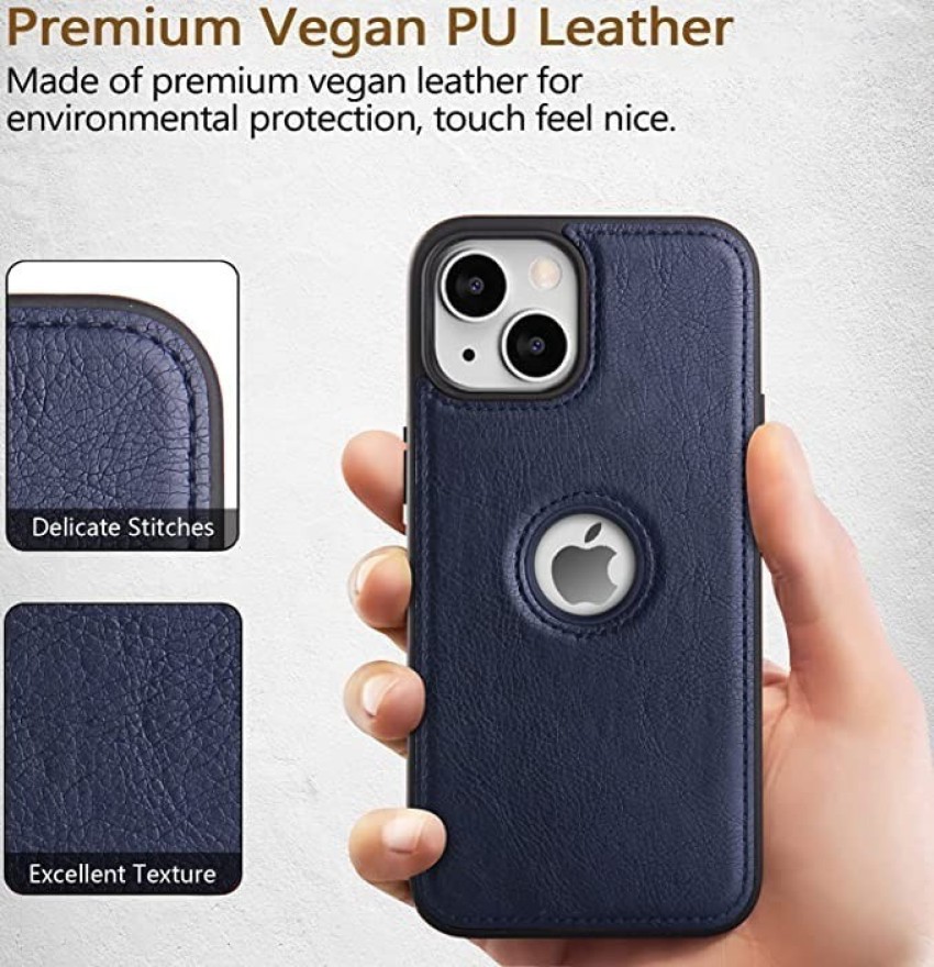Premier Leather Back Case Cover for iPhone 14 Plus Blue