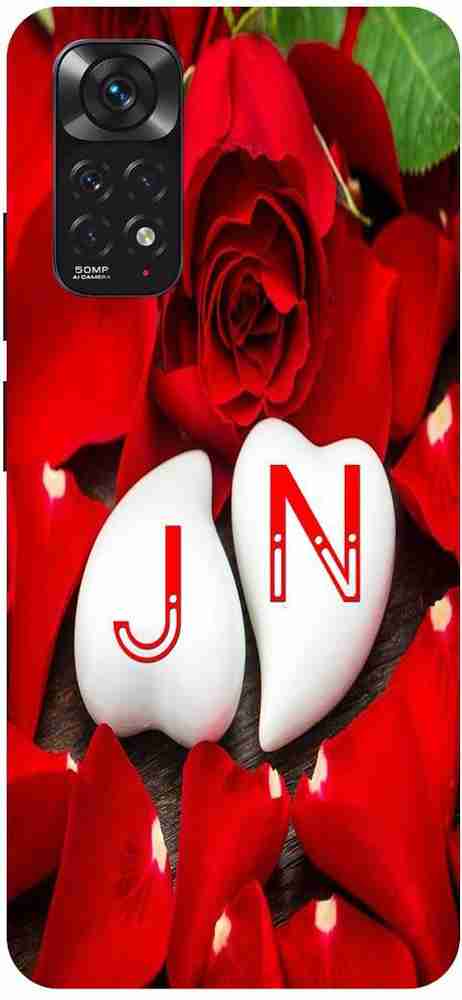 COVERJET Back Cover for REDMI NOTE 11s J N NAME LETTER ROSE LOVE COVERJET Flipkart