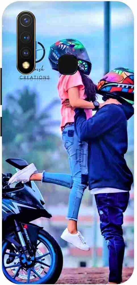 ThePrintlink Back Cover for Vivo Y19 LOVE CUTE COUPLE KTM BIKE GIRL ThePrintlink Flipkart