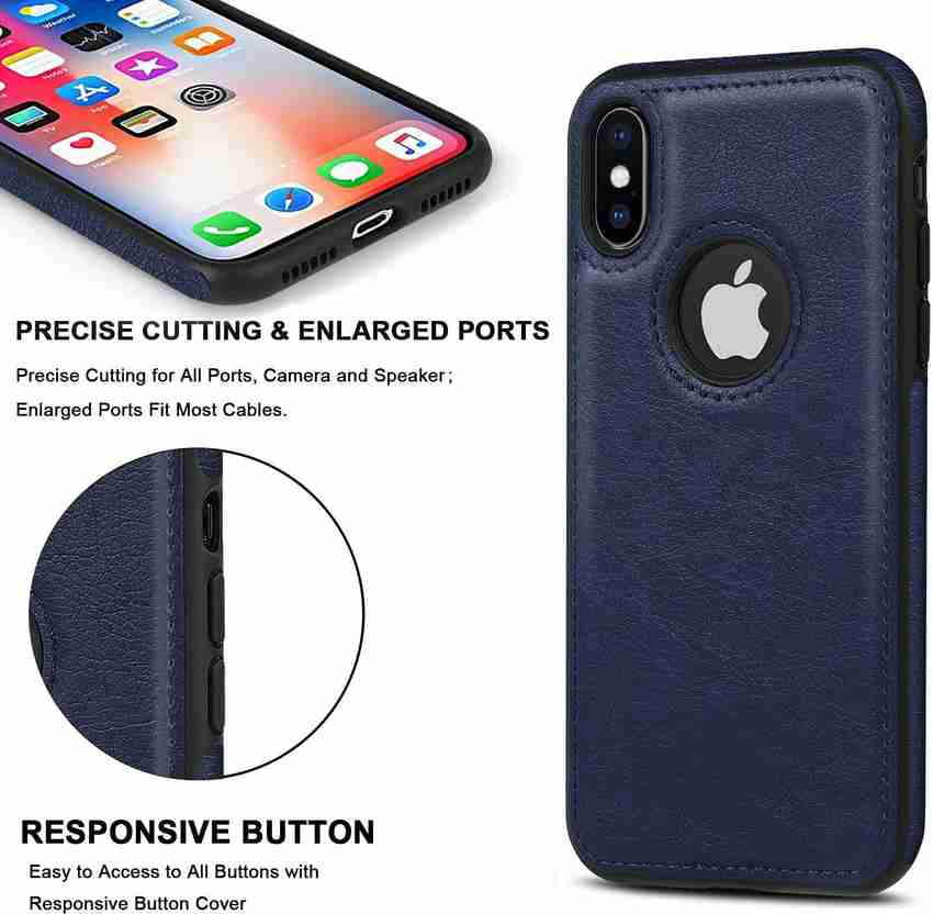 Evett Back Cover for Apple iPhone X iPhone XS Premium Leather Case