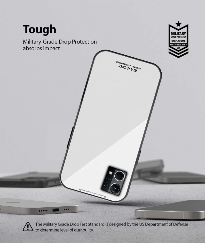 Back Cover for Oppo F21 Pro 4G Luxury Toughened Glass (Black, Dual  Protection, Pack of