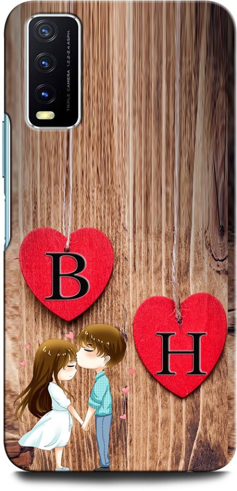 INTERWEY Back Cover for Vivo Y12s BH, B LOVE H, H LOVE B, B LETTER