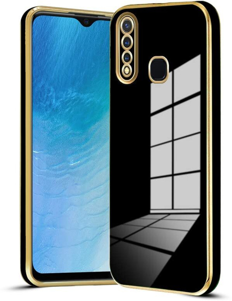 Mobilive Back Cover for Vivo Y19 Electroplating Chrome Case With