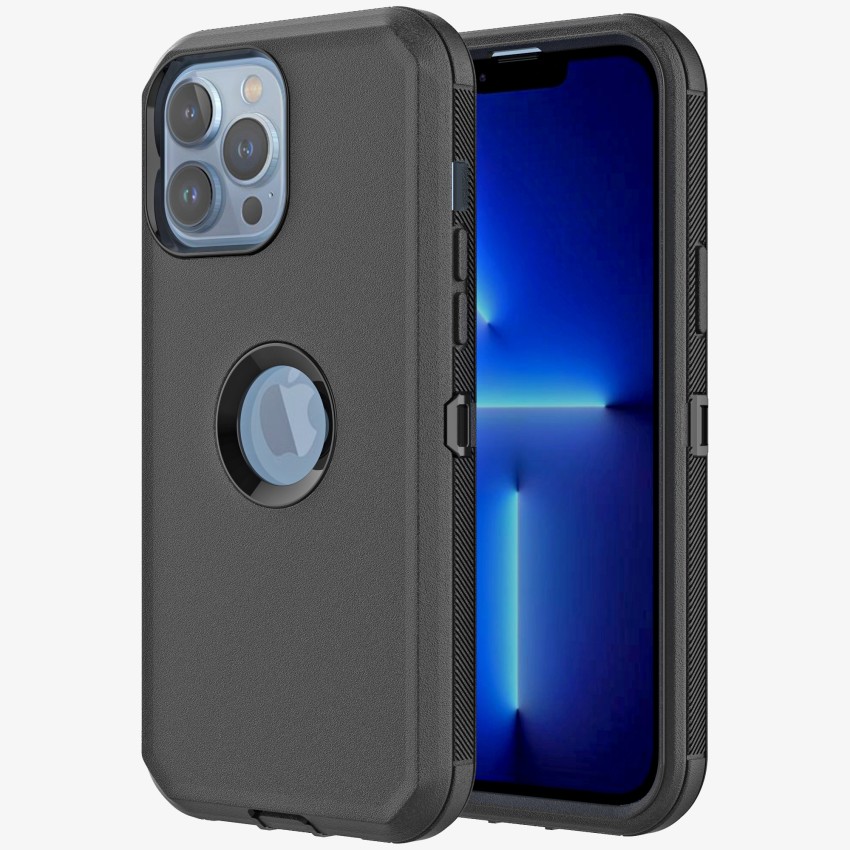  X-level Shockproof Compatible iPhone 13 Pro Max Case Protective  [Military Grade Drop Protection] Frosted Translucent Anti-Drop Hard PC Back  with Soft Silicone Edge Slim Thin Cover-Black : Everything Else