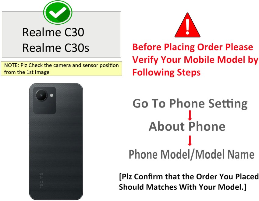 LEEMARA Back Cover for Realme C30, Realme C30s, RMX3581, RMX3623 , RMX3690  - LEEMARA 