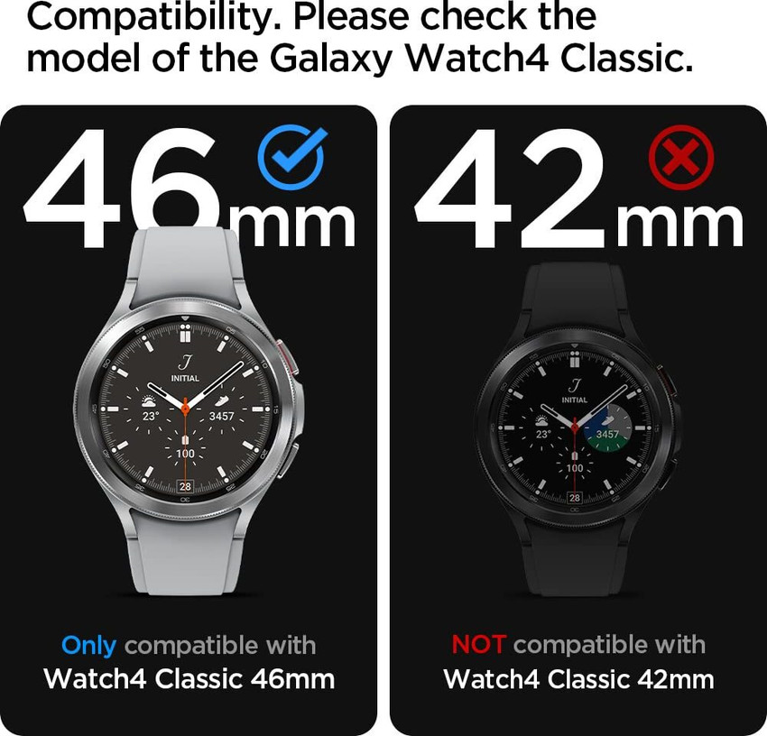 Spigen Chrono Shield Bezel Sticker Bumper Case for Samsung Galaxy Watch 4 Classic 46mm Spigen Flipkart