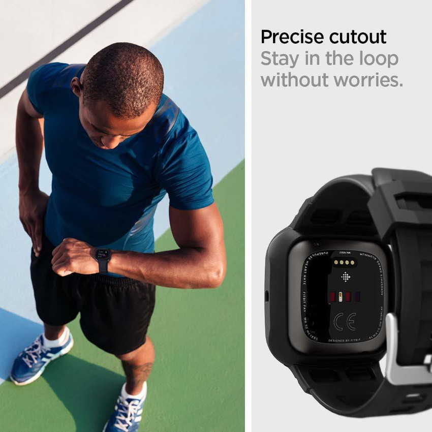 Spigen Rugged Armor Pro Bumper Case for Fitbit Versa 2 2019