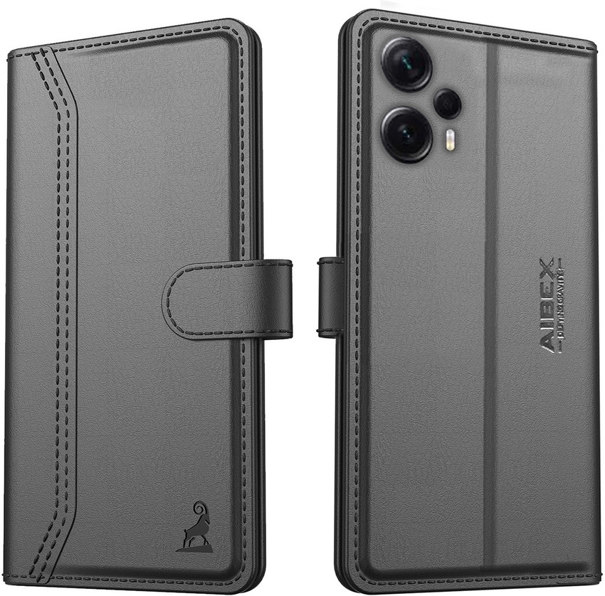 AIBEX Flip Cover for Xiaomi Poco F5 5G Vegan PU Leather Foldable
