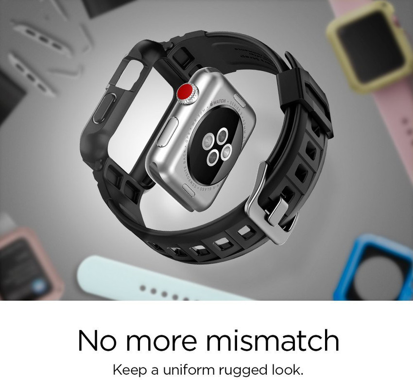 Spigen Rugged Armor Pro Front Back Case for Apple Watch 1 2