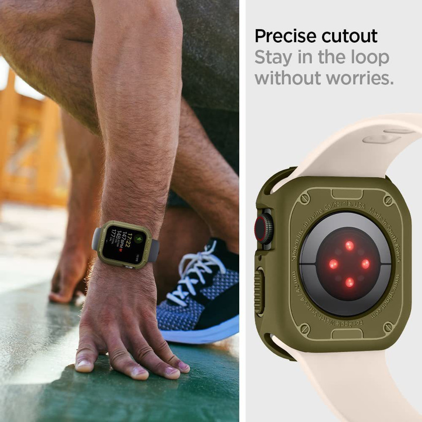 Spigen Rugged Armor Front Back Case for Apple Watch 8 41mm