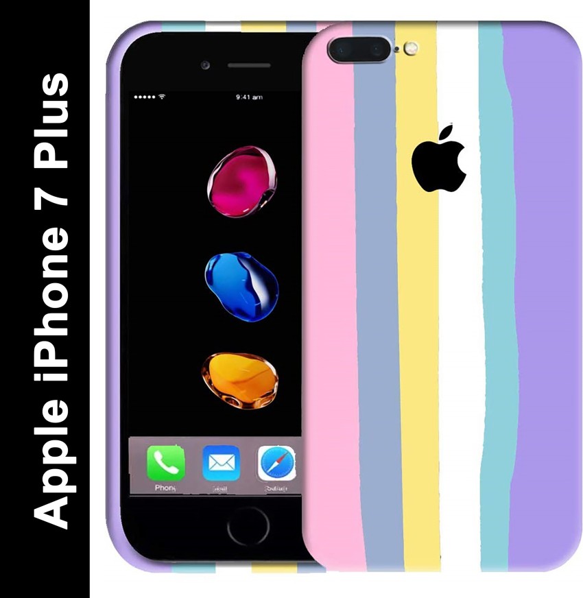 Mobilive Back Cover for Apple iPhone 7 Plus Rainbow Back Cover Case  (Washable, Inside Cloth)