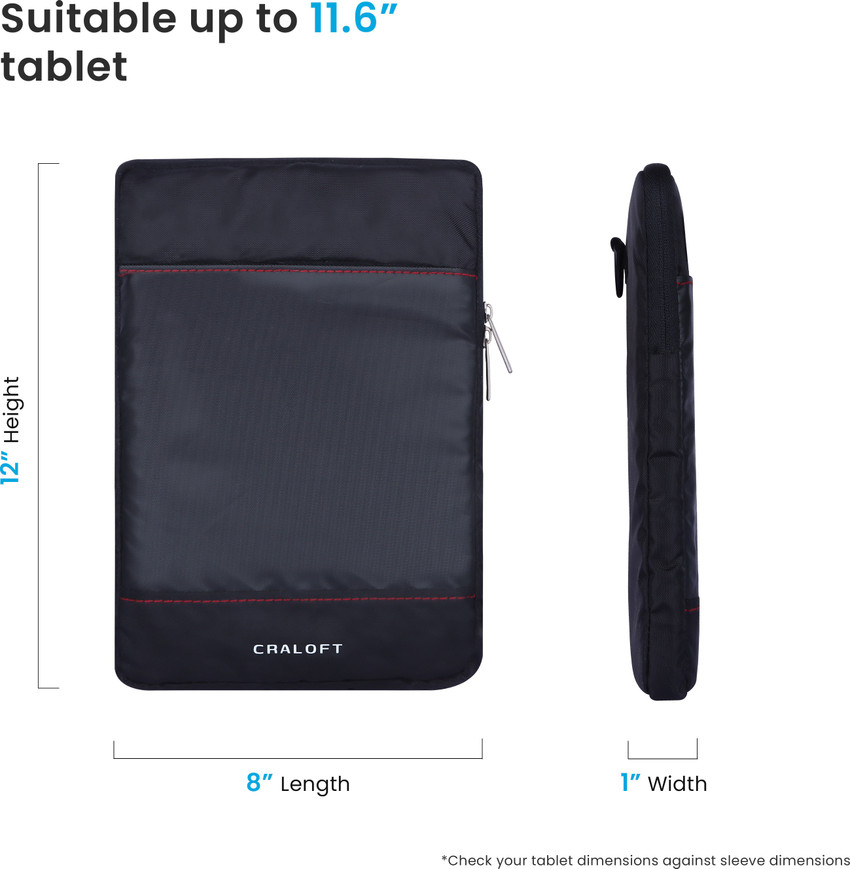 CRALOFT Sleeve for 11.6 Inch Tablet Bag For iPad Samsung Lenovo