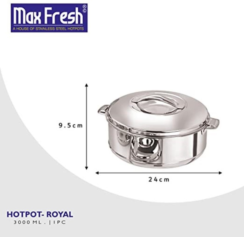 Buy Kuber Industries Insulated Hot Pot Stainless Steel Casserole with Steel  Lid, 4000ml, (Silver) Online at Best Prices in India - JioMart.