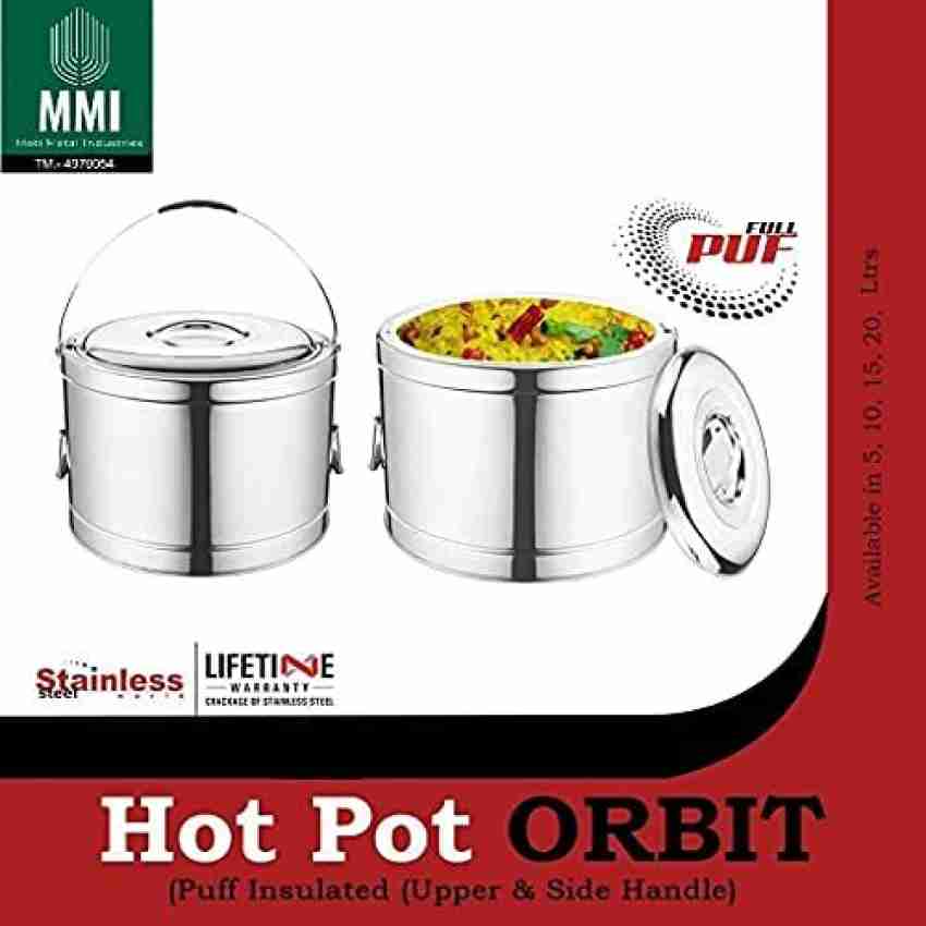 Rema - Hot Box Casserole Steel Pot Insulated Thermoware Food Storage  Container with Handle, 1800ml, Capacity Approx 800 GMS Rice (Made in India)  : Buy Online at Best Price in KSA 