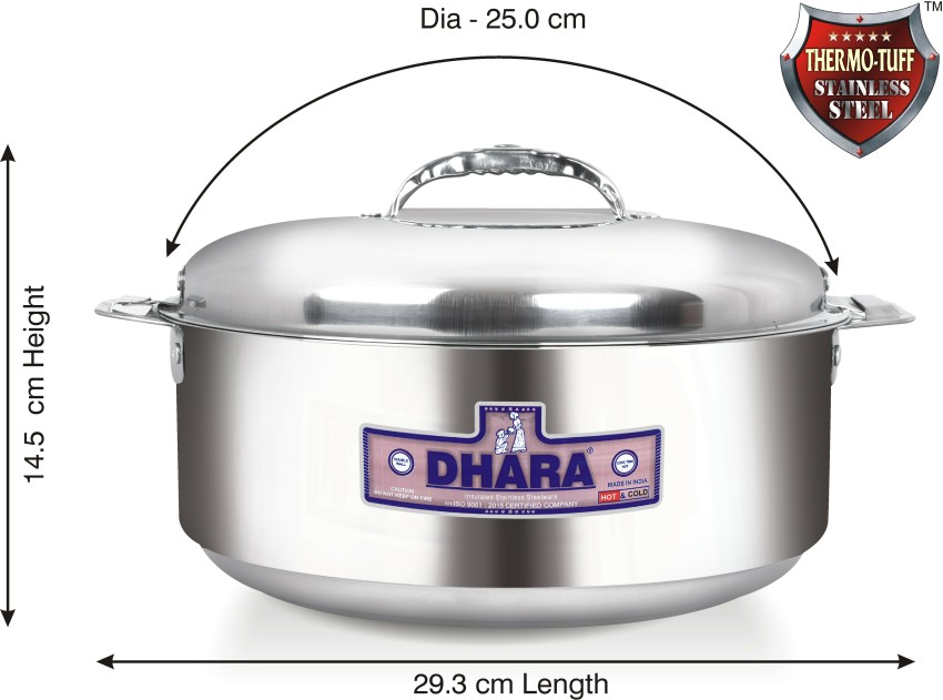 Buy Kuber Industries Insulated Hot Pot Stainless Steel Casserole with Steel  Lid, 4000ml, (Silver) Online at Best Prices in India - JioMart.