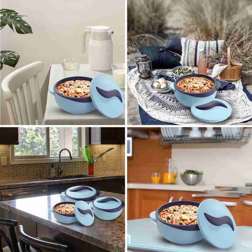 Pinnacle Thermoware 3-Pc Insulated Bowl with Lid Casserole Dish