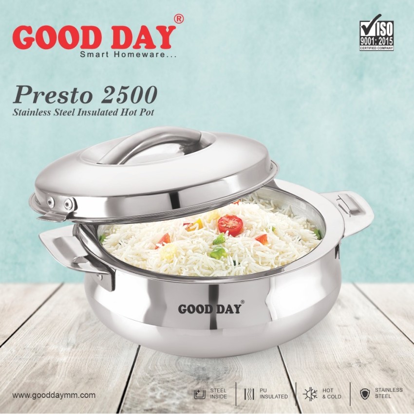 Good Day Presto 2500 Insulated Stainless Steel Serving Casserole