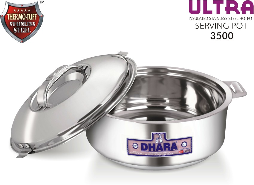 Buy Kuber Industries Insulated Hot Pot Stainless Steel Casserole with Steel  Lid, 4000ml, (Silver) Online at Best Prices in India - JioMart.