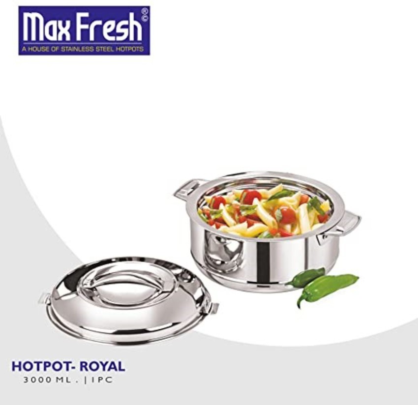 Buy Kuber Industries Insulated Hot Pot Stainless Steel Casserole with Steel  Lid, 4000ml, (Silver) Online at Best Prices in India - JioMart.