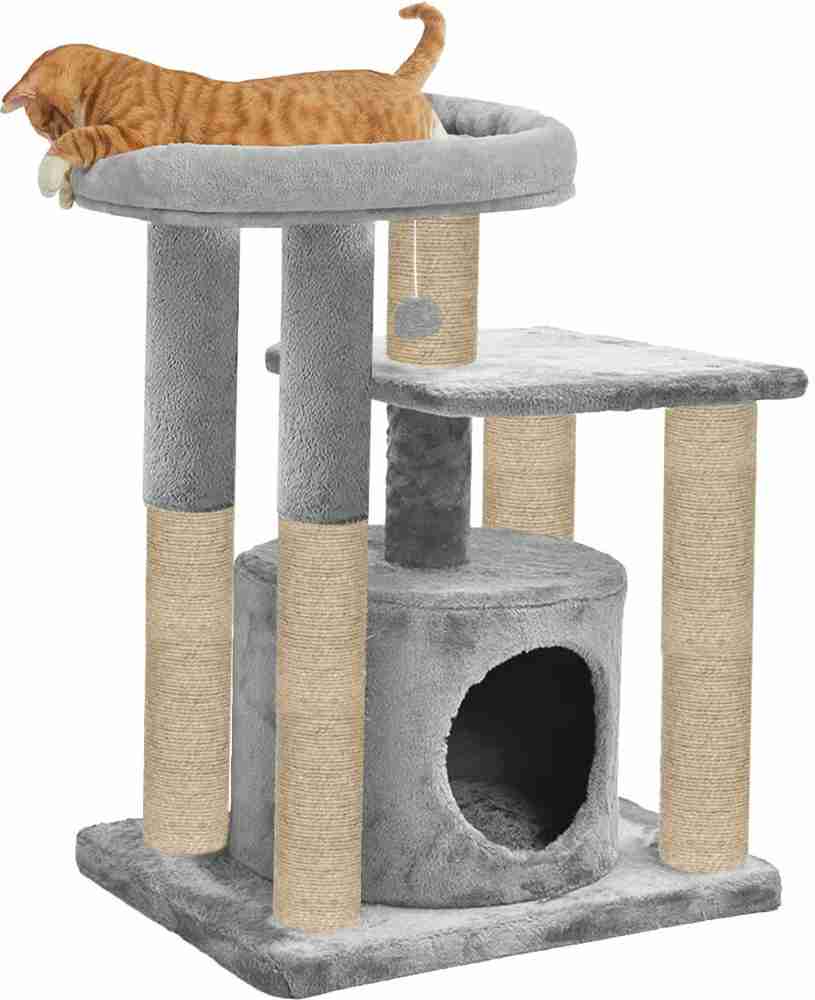 Grey cat shop scratching post