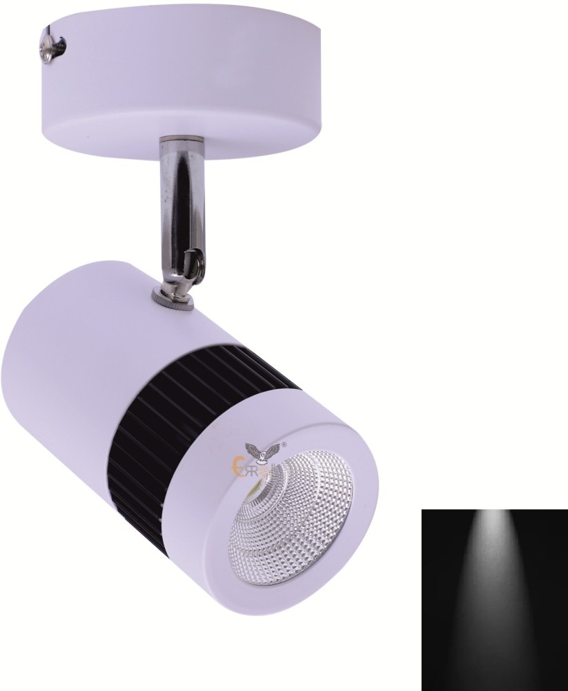 White Single Head Battery Operated Swivel Up/Spot Light With