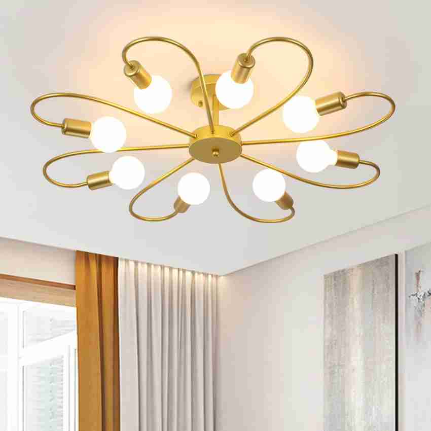 Lyse Decor 8 Light Chandelier Jhumar Hanging Light Lamp for Bedroom Kitchen Chandelier Ceiling Lamp