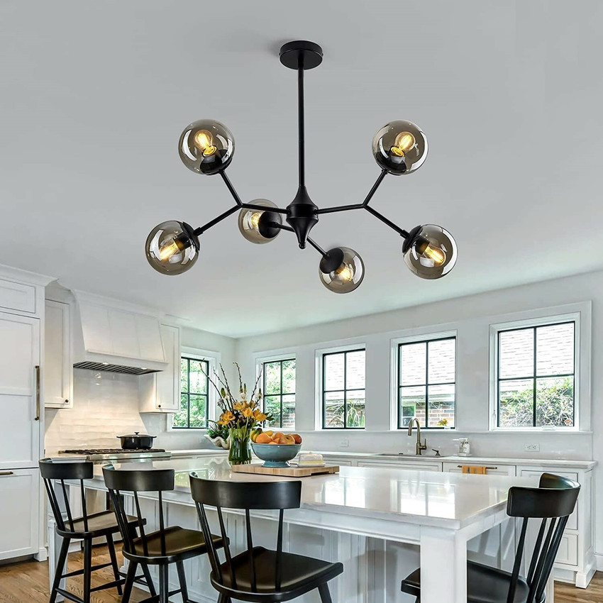 Sputnik glass globe chandelier sale