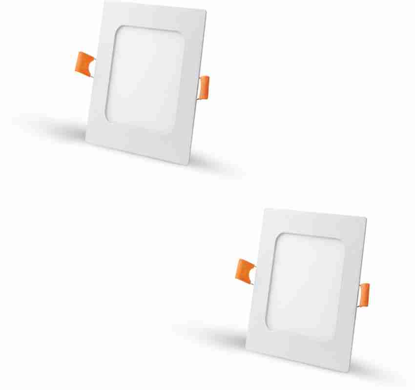 D Mak 4 Watt LED Square False Ceiling Panel Light for POP White