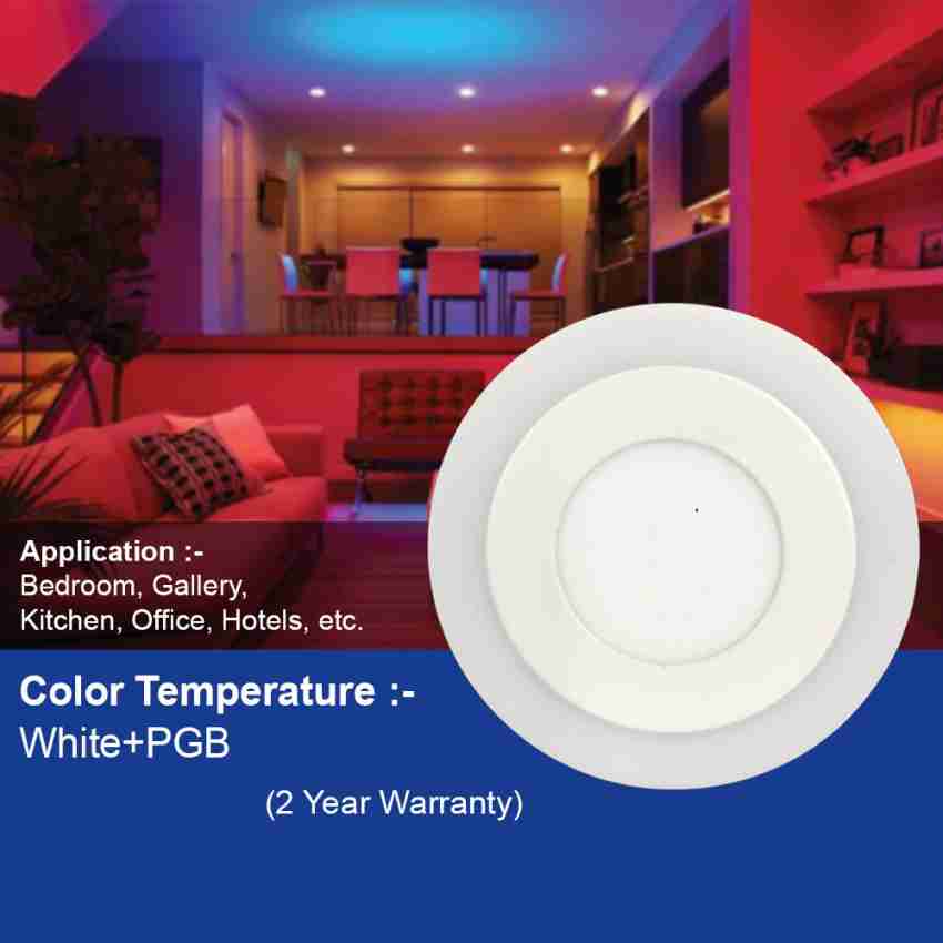 GE 6-Pack 1-ft x 1-ft Multicolor LED Panel Light at