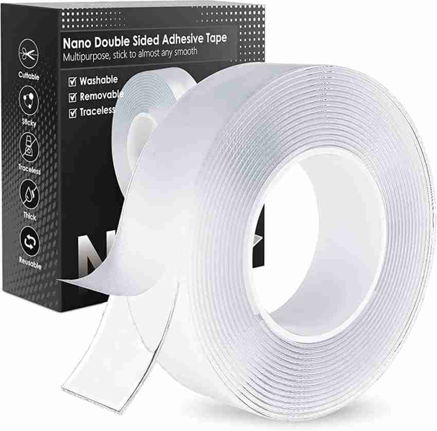 Buy KANBI Nano Tape Adhesive Double Side Tape for Walls, Reusable Traceless  Nano Double Sided Tape (3 Meter) Strong Sticky Strips (1) Online at Best  Prices in India - JioMart.