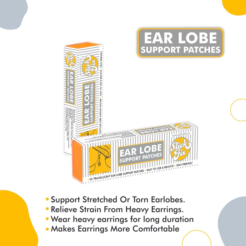 Ear Lobe Tape (Pack Of 30) Invisible Ear Lobe Support Patches for Heavy  Earrings More Comfortable