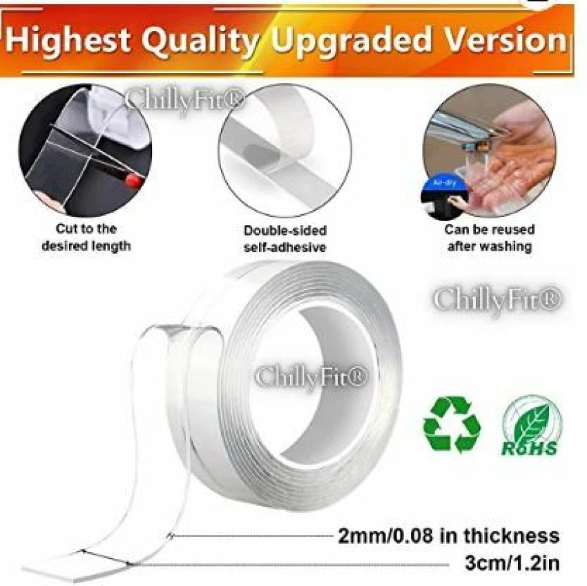 Heavy-Duty Double-Sided Adhesive Tape, Removable Transparent Wall Tape  Non-Marking Sticky Adhesive Non-Slip Stickers, Reusable Strong Adhesive  Tape